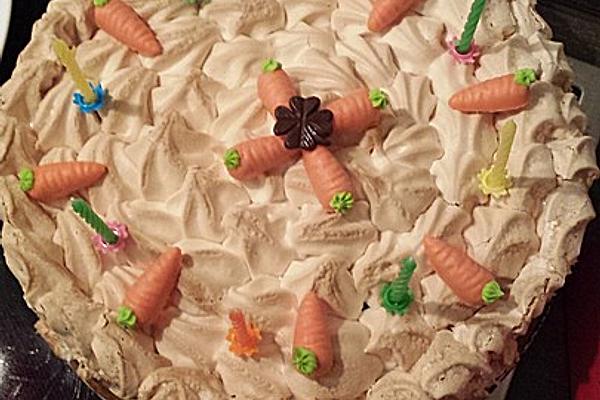 Carrot Cake with Meringue Crust