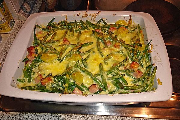 Casserole with Beans and Meat Loaf