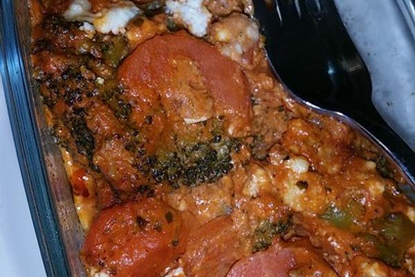 Cauliflower, Broccoli and Ajvar Casserole with Feta