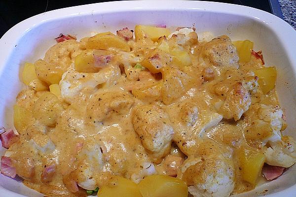 Cauliflower Casserole with Curry Sauce