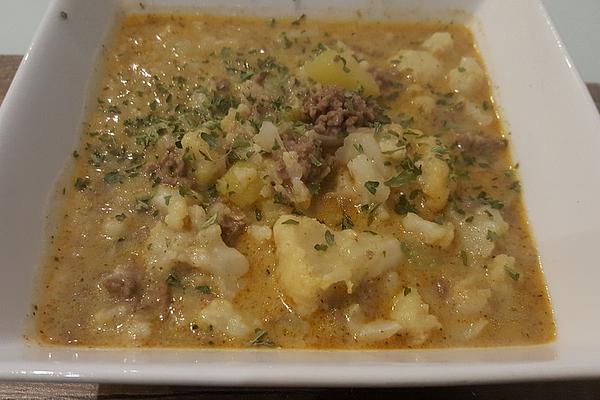 Cauliflower Mince Stew