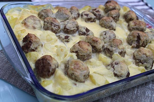 Cauliflower Potato Casserole with Mustard Hollandaise