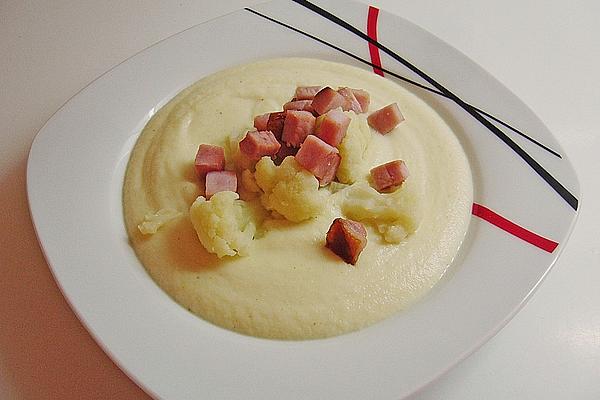 Cauliflower Puree with Smoked Pork