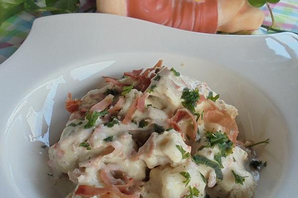 Cauliflower with Ham Sauce