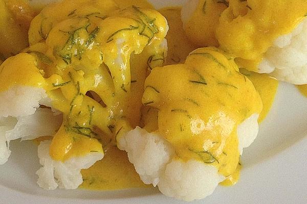 Cauliflower with Quick Vegan Mustard Sauce