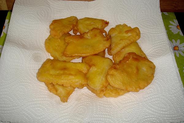 Celery Slices in Pancake Batter