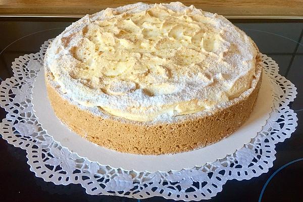 Cheese Snow Cake with Sour Cream