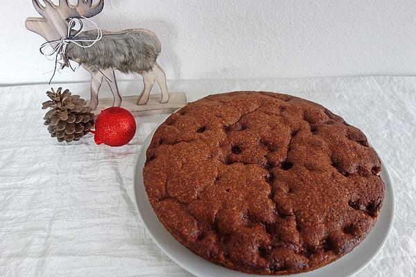 Cherry Cake with Chocolate and Hazelnuts