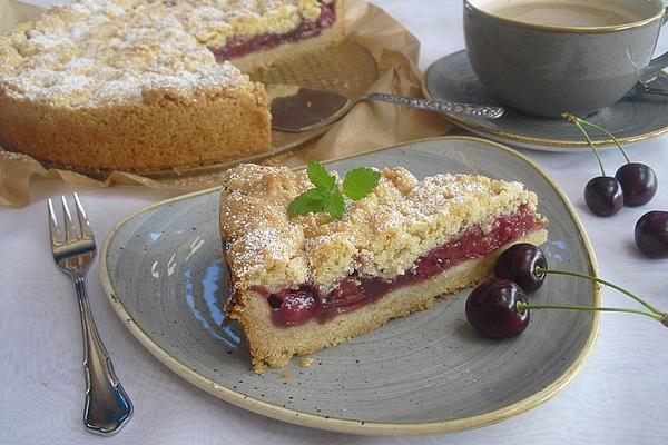 Cherry Crumb Cake Grandmother`s Style
