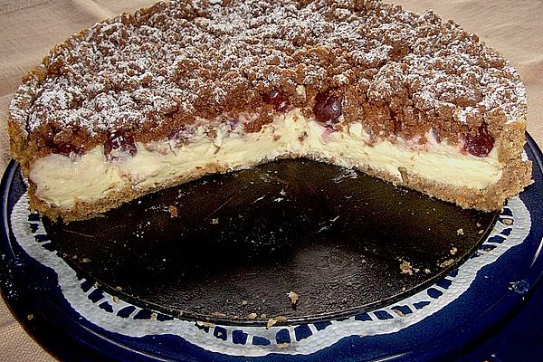 Cherry Pudding Crumble Cake