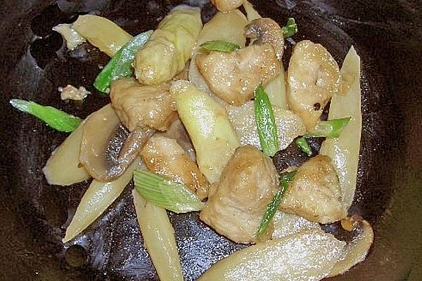 Chicken Breast and Asparagus Asian Style