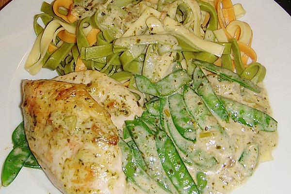 Chicken Breast Fillet in Pesto Cream
