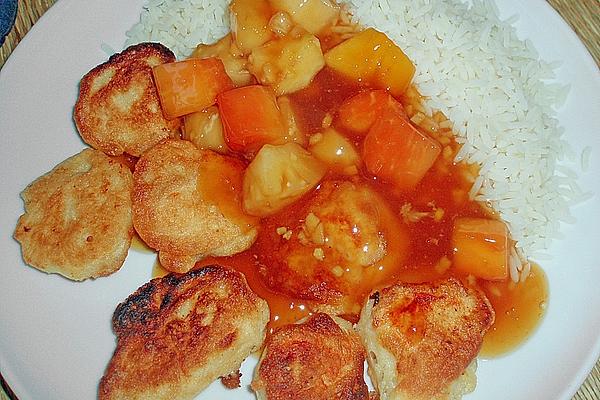 Chicken Breast in Batter with Litchi Sauce