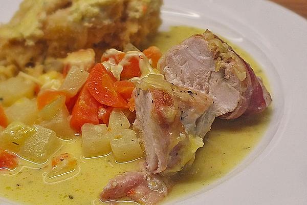 Chicken Breast in Bed Of Vegetables