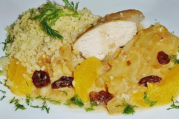 Chicken Breast in Fennel – Orange Cream