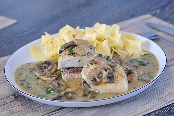 Chicken Breast Saltimbocca with Mushroom – Sherry – Sauce