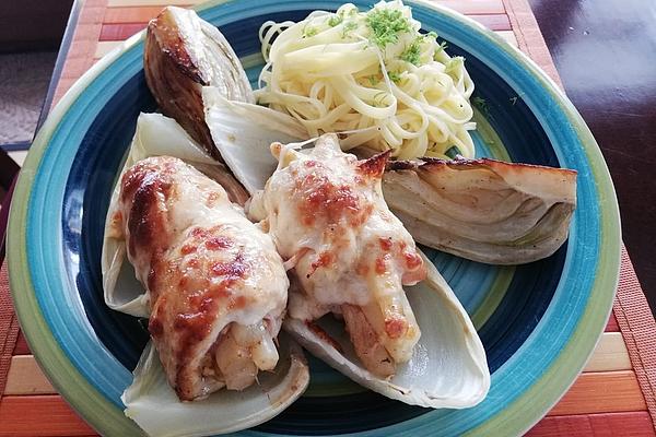 Chicken Burst Filled with Asparagus and Ham – Low in Calories –