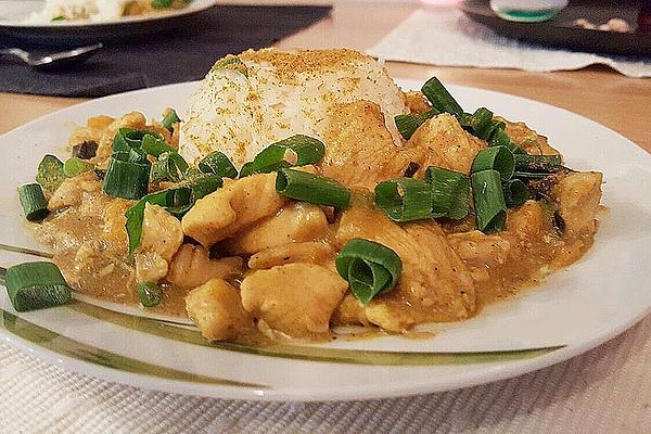 Chicken Curry with Peach Halves