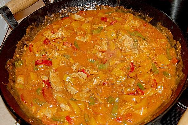 Chicken Goulash with Peaches