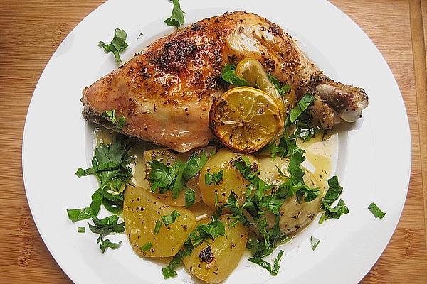 Chicken Legs in Lemon and Garlic Sauce