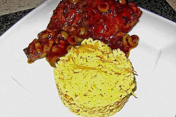 Chicken Legs in Olive Sauce