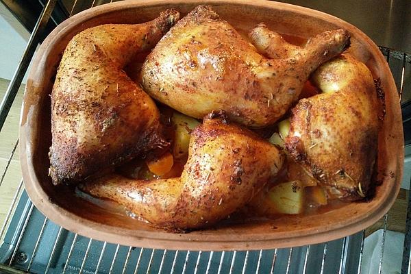Chicken Legs with Vegetables from Roman Pot