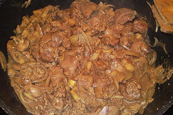 Chicken Liver in Red Wine Sauce