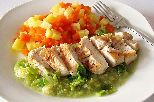 Chicken on Brussels Sprouts Sauce
