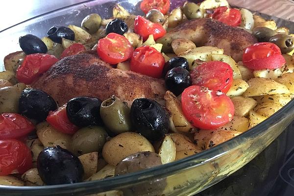 Chicken, Potatoes and Tomatoes from Oven