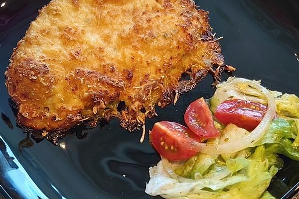Chicken Schnitzel with Cheese Crust