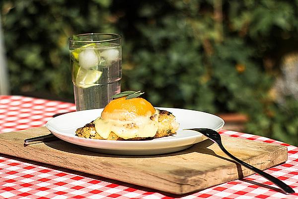 Chicken Schnitzel with Peach