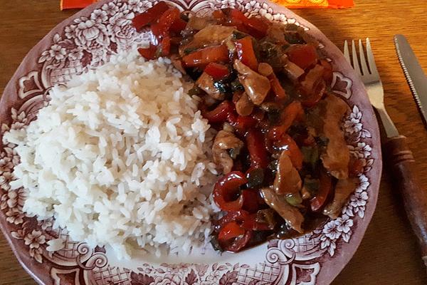 Chicken with Bell Pepper in Hoisin Sauce