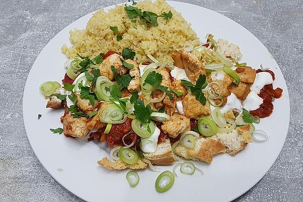 Chicken with Toasted Bread and Sauce