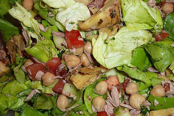 Chickpea Salad with Tuna and Sundried Tomatoes