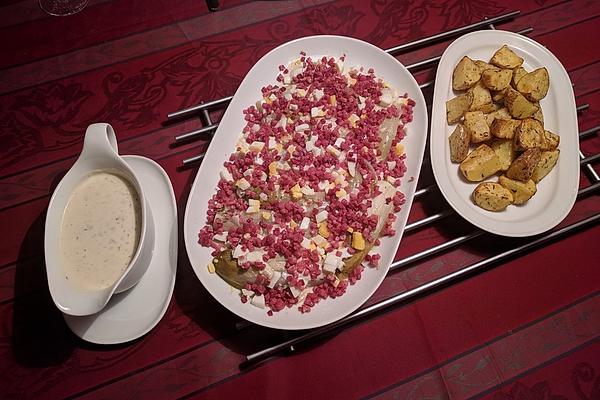 Chicory in White Wine – Cream – Sauce with Eggs and Bacon