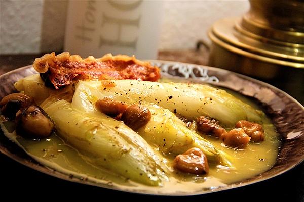 Chicory Orgy with Chestnuts in Orange Sauce