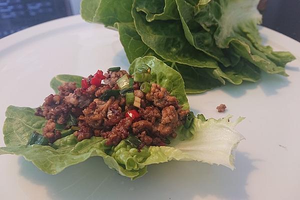 Chili Beef Lettuce Wraps