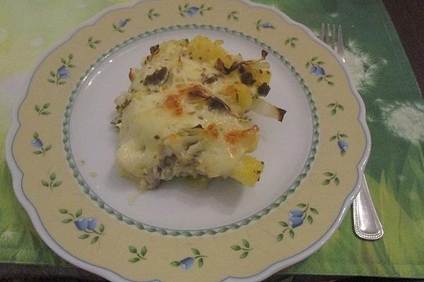 Chinese Cabbage and Minced Potato Casserole