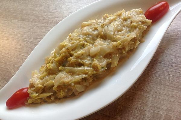 Chinese Cabbage in Cream Cheese Sauce