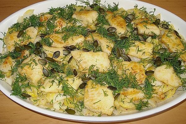Chinese Cabbage Pan with Fried Fish