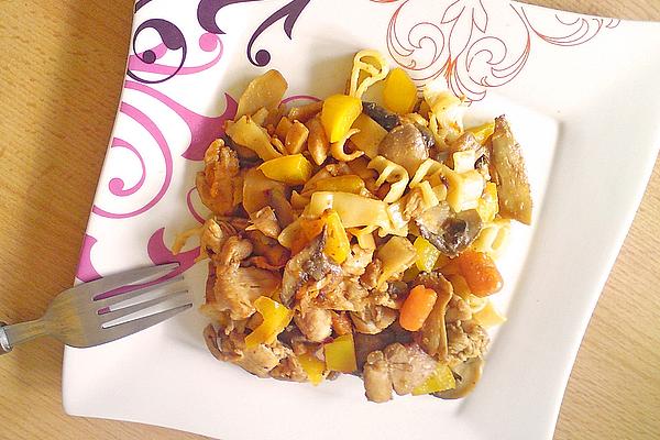 Chinese Wok with Chicken and Lemon Sauce