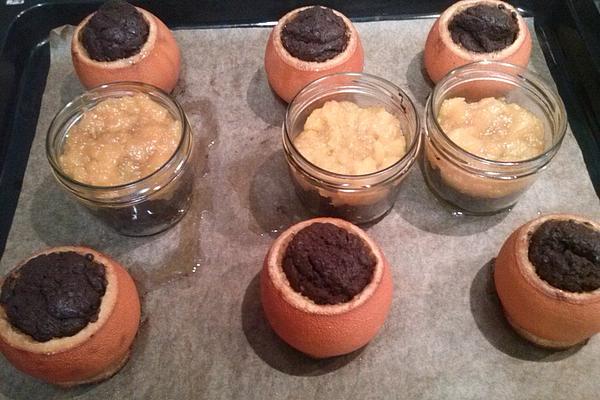 Chocolate Cake in Orange Peel