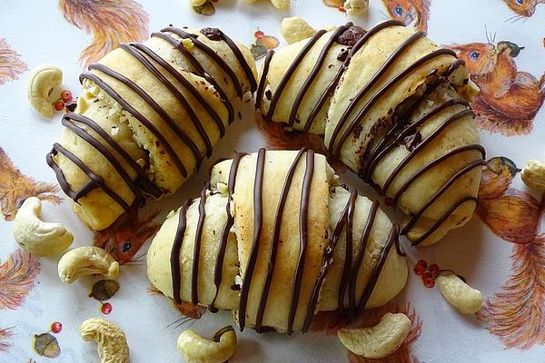 Chocolate Cashew Croissants