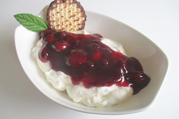 Chocolate Kiss Dessert with Red Fruit Jelly
