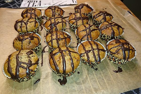 Chocolate Nut Muffins with Cherries