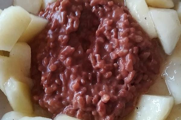 Chocolate Rice Pudding with Pear Compote
