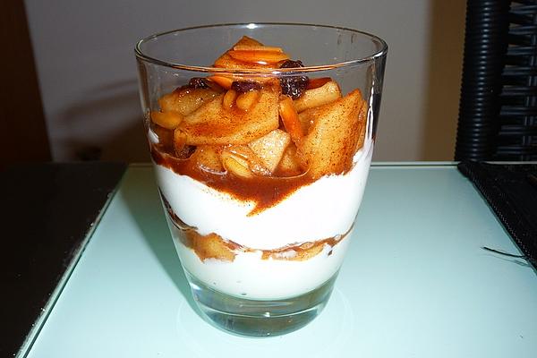 Cinnamon Apples on Yogurt