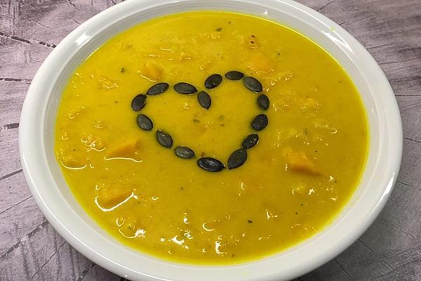 Coarsely Mashed Pumpkin and Coconut Soup