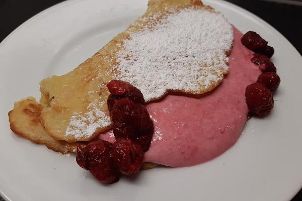 Coconut Pancakes with Raspberries