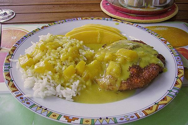 Coconut Schnitzel with Mango Sauce
